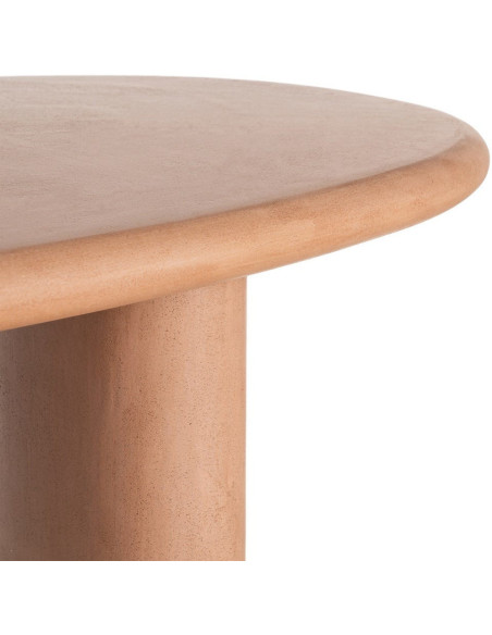 Grande Table à manger moderne wabi-sabi Ovale 6 personnes 180 cm Bois MDF Terracotta Micro-ciment Teja 