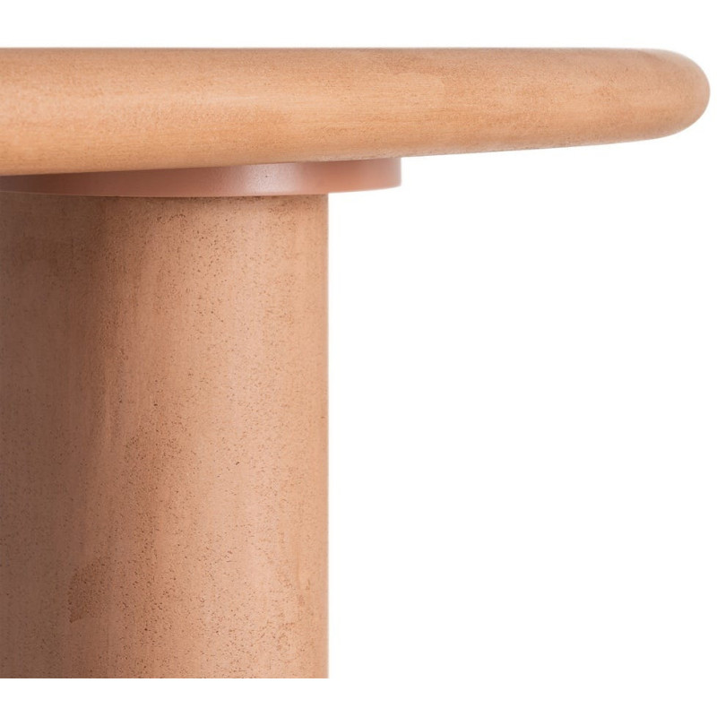 Grande Table à manger moderne wabi-sabi Ovale 6 personnes 180 cm Bois MDF Terracotta Micro-ciment Teja 