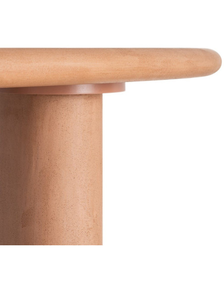 Grande Table à manger moderne wabi-sabi Ovale 6 personnes 180 cm Bois MDF Terracotta Micro-ciment Teja 