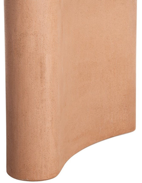 Grande Table à manger moderne wabi-sabi Ovale 6 personnes 180 cm Bois MDF Terracotta Micro-ciment Teja 