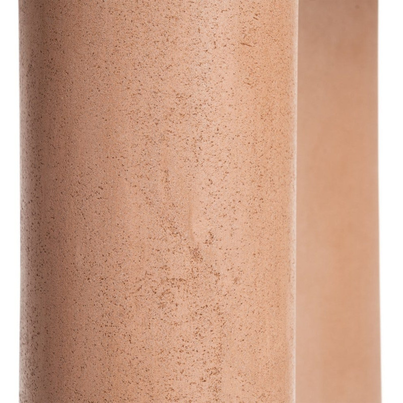 Grande Table à manger moderne wabi-sabi Ovale 6 personnes 180 cm Bois MDF Terracotta Micro-ciment Teja 