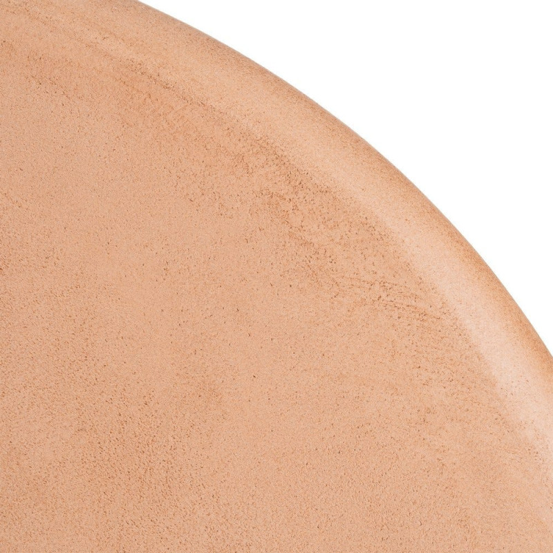 Grande Table à manger moderne wabi-sabi Ovale 6 personnes 180 cm Bois MDF Terracotta Micro-ciment Teja 