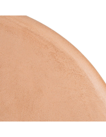 Grande Table à manger moderne wabi-sabi Ovale 6 personnes 180 cm Bois MDF Terracotta Micro-ciment Teja 