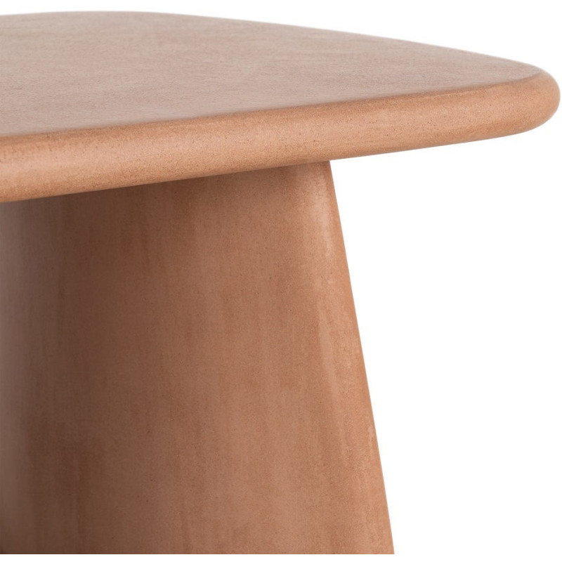 Grande Table basse moderne style wabi-sabi Rectangulaire 120 cm Bois MDF Terracotta Micro-ciment Teja 
