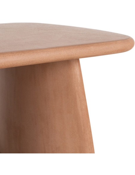 Grande Table basse moderne style wabi-sabi Rectangulaire 120 cm Bois MDF Terracotta Micro-ciment Teja 