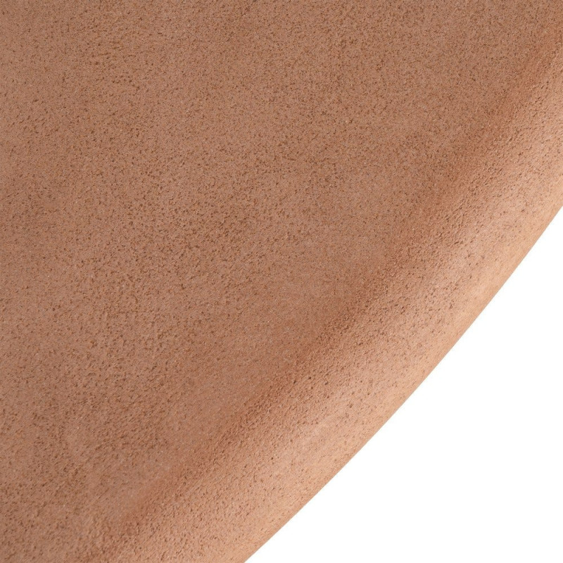 Grande Table basse moderne style wabi-sabi Ronde 120 cm Bois MDF Terracotta Micro-ciment Teja 