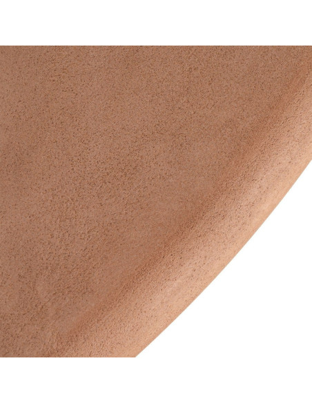 Grande Table basse moderne style wabi-sabi Ronde 120 cm Bois MDF Terracotta Micro-ciment Teja 