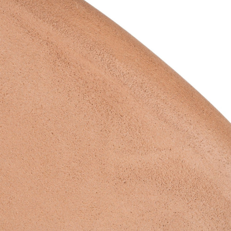 Grande Table basse moderne style wabi-sabi Ronde 120 cm Bois MDF Terracotta Micro-ciment Teja 