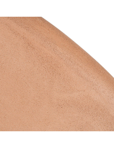 Grande Table basse moderne style wabi-sabi Ronde 120 cm Bois MDF Terracotta Micro-ciment Teja 