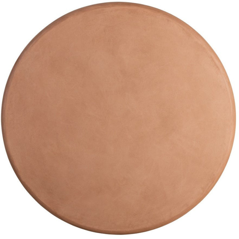 Grande Table basse moderne style wabi-sabi Ronde 120 cm Bois MDF Terracotta Micro-ciment Teja 
