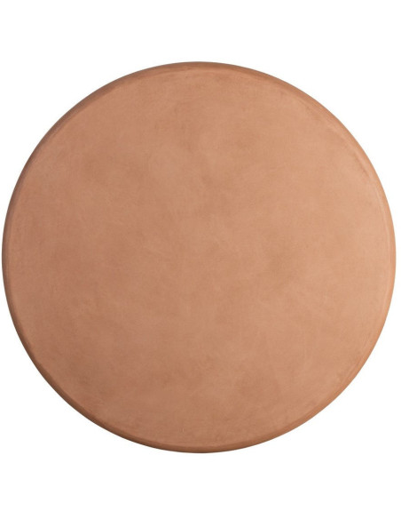 Grande Table basse moderne style wabi-sabi Ronde 120 cm Bois MDF Terracotta Micro-ciment Teja 