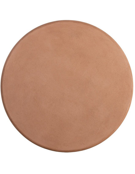 Table basse moderne style wabi-sabi Ronde 80 cm Bois MDF Terracotta Micro-ciment Teja 