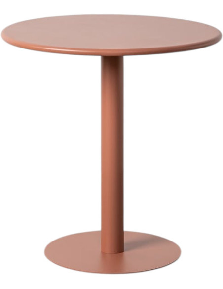 Table de jardin ronde métal terracotta Ø70 x H73 cm Luz