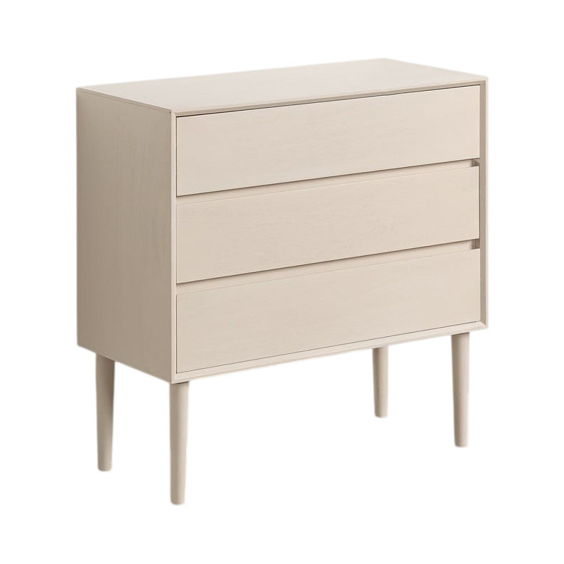 Commode 3 tiroirs crème 75 x 35 x 75...