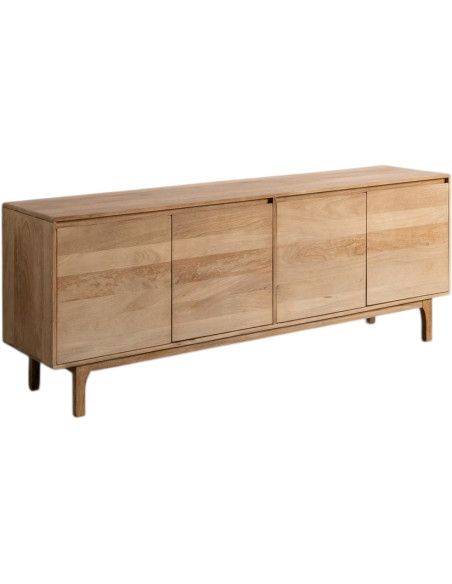 Bahut enfilade bois de manguier naturel 200x45x76 cm Asana