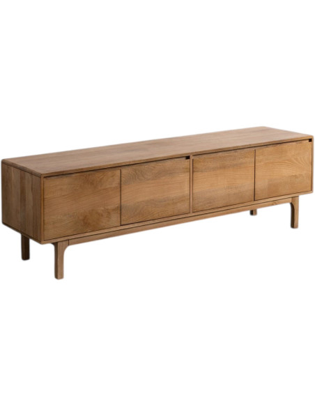 Meuble TV bas bois de manguier naturel 180x45x55 cm Asana