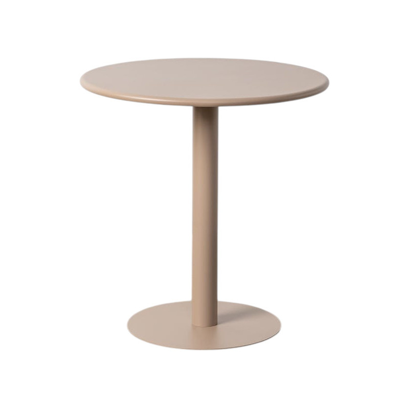 Table de jardin ronde métal beige Ø...