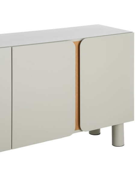 Grand Buffet design Bas 4 portes en Bois MDF Taupe Naturel Malta