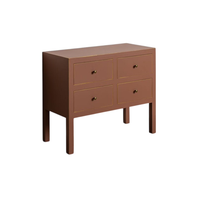 Commode 4 tiroirs 80 x 36 x H66,5 cm...