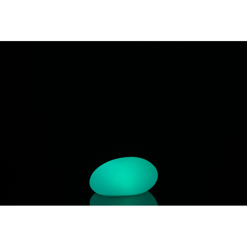 Lampe à poser Led 16 couleurs Ovale Rock 25 cm en Plastique Blanc - 9