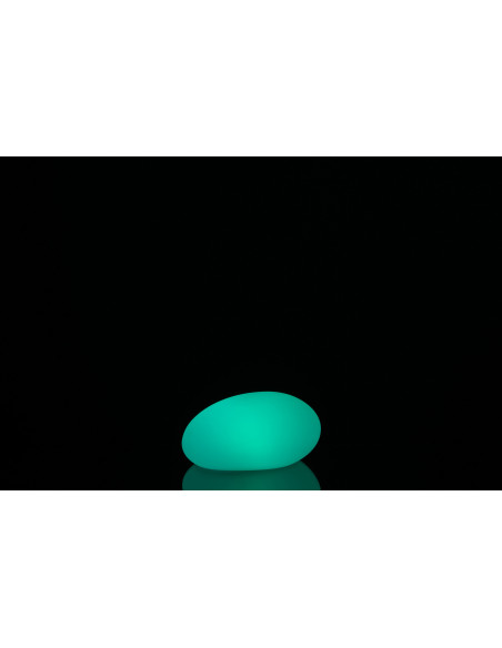 Lampe à poser Led 16 couleurs Ovale Rock 25 cm en Plastique Blanc - 9