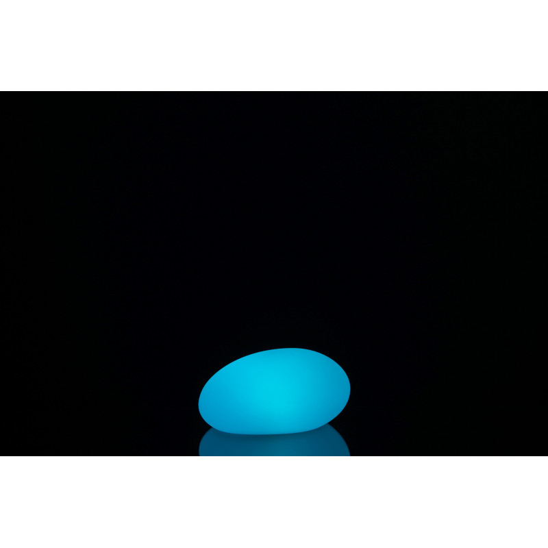 Lampe à poser Led 16 couleurs Ovale Rock 25 cm en Plastique Blanc - 10