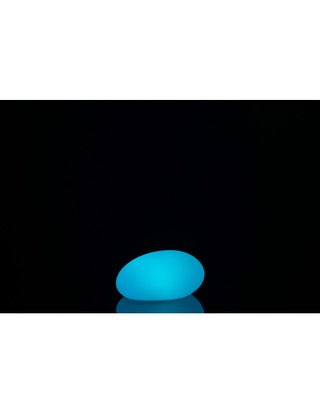 Lampe à poser Led 16 couleurs Ovale Rock 25 cm en Plastique Blanc - 10