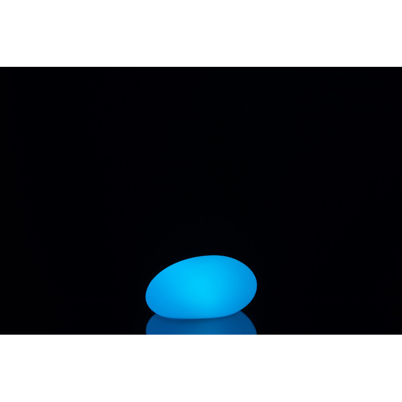 Lampe à poser Led 16 couleurs Ovale Rock 25 cm en Plastique Blanc - 11