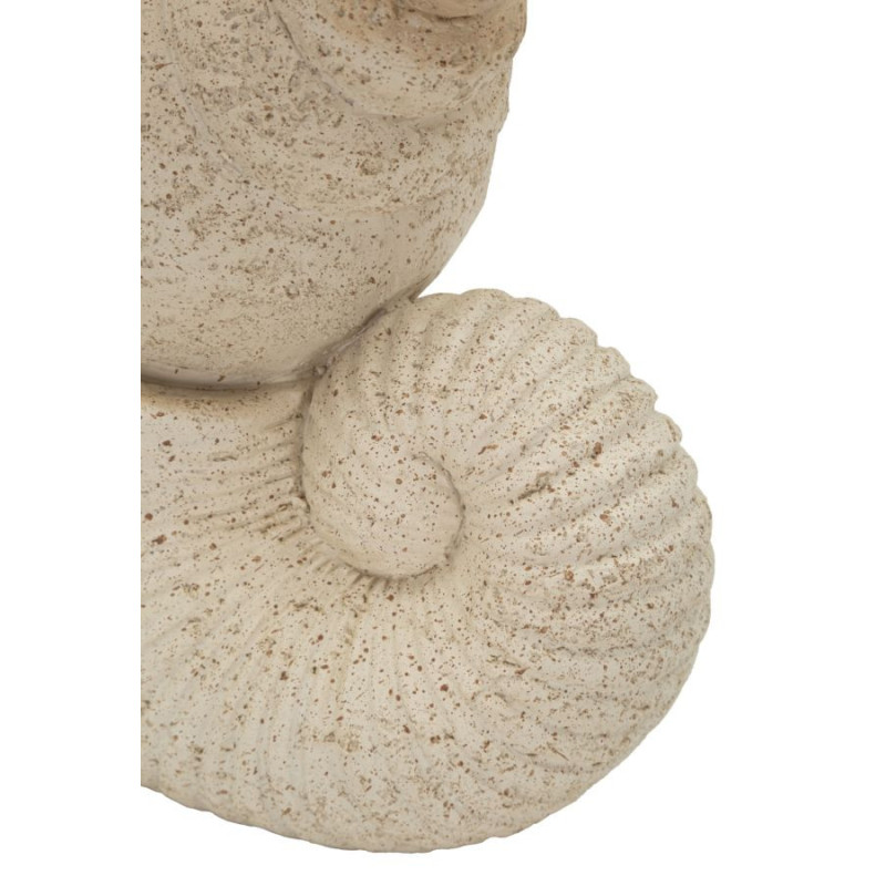 Sculpture déco Bord de mer Coquillages Hauteur 30 cm Résine Beige Shell 