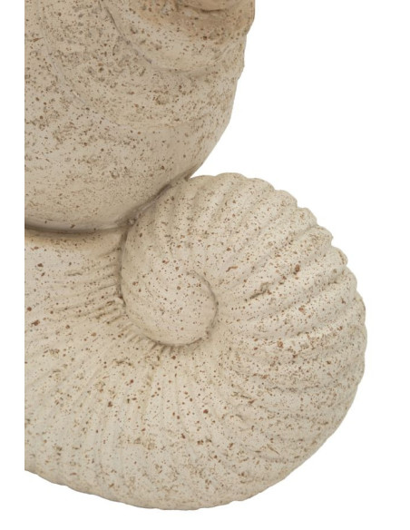Sculpture déco Bord de mer Coquillages Hauteur 30 cm Résine Beige Shell 