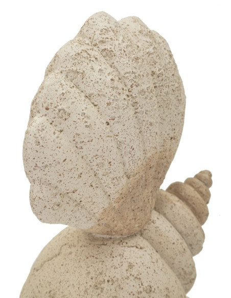 Sculpture déco Bord de mer Coquillages Hauteur 30 cm Résine Beige Shell 