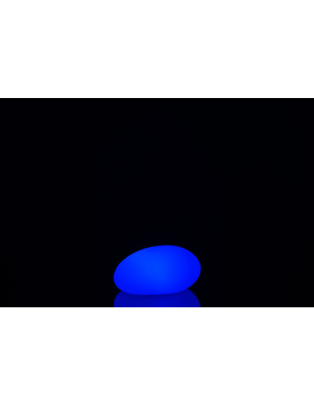 Lampe à poser Led 16 couleurs Ovale Rock 25 cm en Plastique Blanc - 13