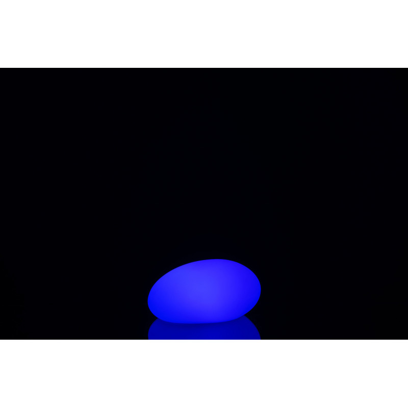 Lampe à poser Led 16 couleurs Ovale Rock 25 cm en Plastique Blanc - 14