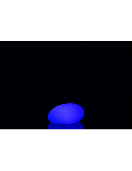 Lampe à poser Led 16 couleurs Ovale Rock 25 cm en Plastique Blanc - 14