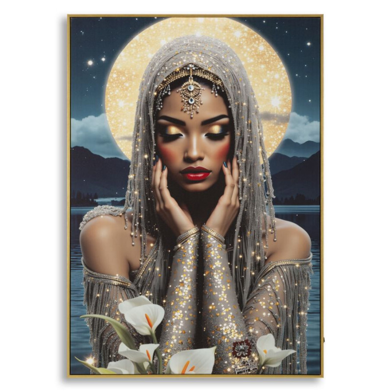 Grande Toile murale imprimée lumineuse 70x100 cm Cadre doré Venus 