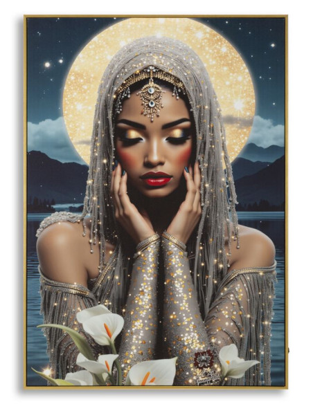 Grande Toile murale imprimée lumineuse 70x100 cm Cadre doré Venus 