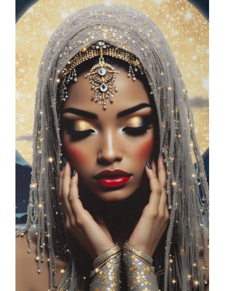 Grande Toile murale imprimée lumineuse 70x100 cm Cadre doré Venus 