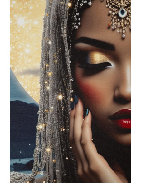 Grande Toile murale imprimée lumineuse 70x100 cm Cadre doré Venus 