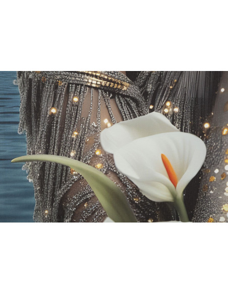 Grande Toile murale imprimée lumineuse 70x100 cm Cadre doré Venus 