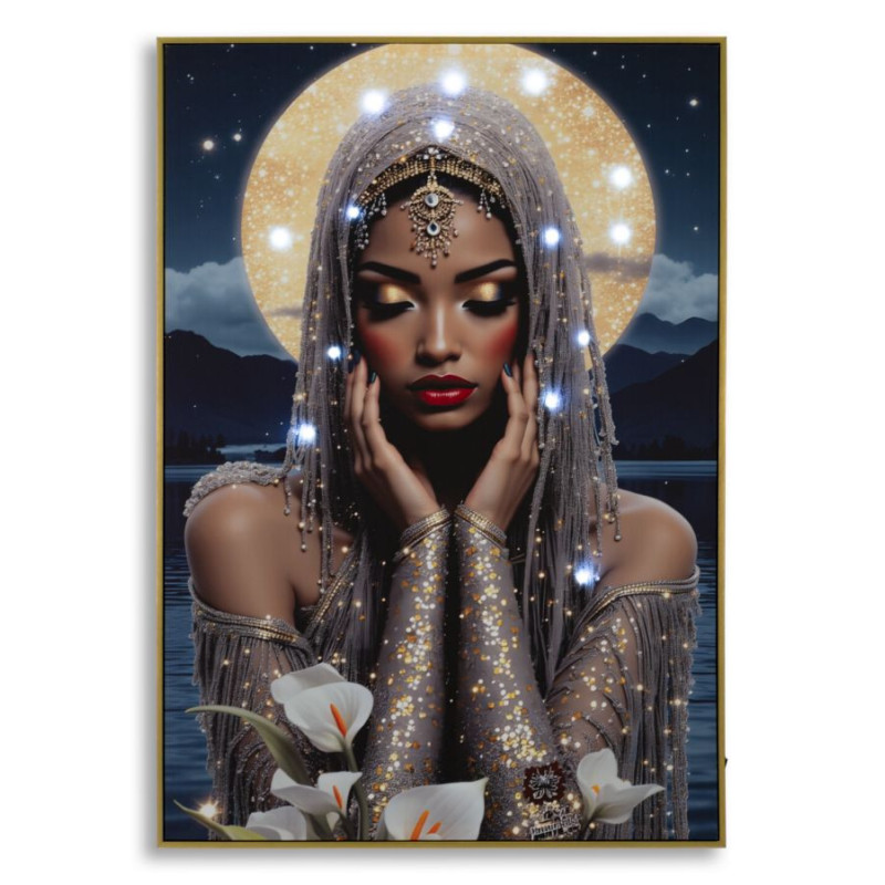 Grande Toile murale imprimée lumineuse 70x100 cm Cadre doré Venus 