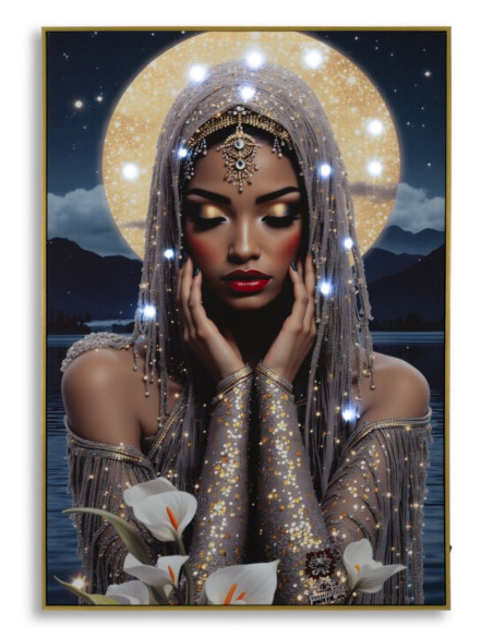 Grande Toile murale imprimée lumineuse 70x100 cm Cadre doré Venus 