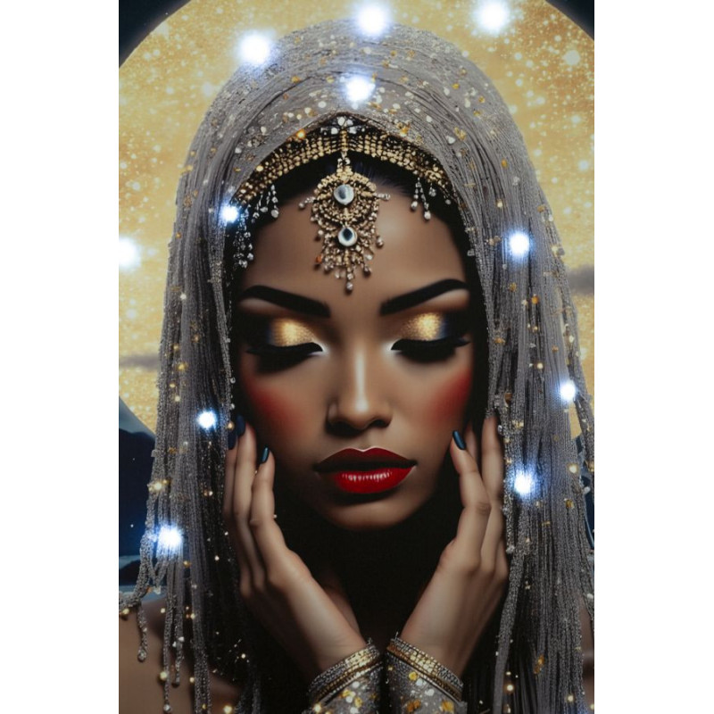 Grande Toile murale imprimée lumineuse 70x100 cm Cadre doré Venus 