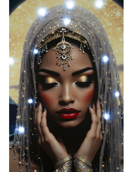 Grande Toile murale imprimée lumineuse 70x100 cm Cadre doré Venus 