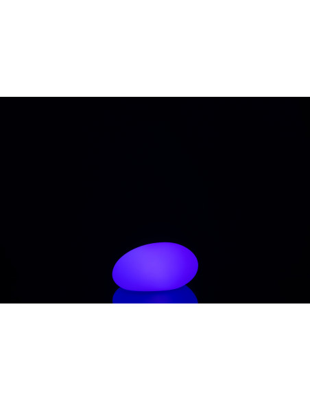 Lampe à poser Led 16 couleurs Ovale Rock 25 cm en Plastique Blanc - 15