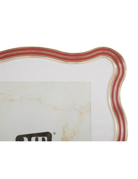 Grand Cadre photo design organique pour photo 20x25 cm Métal Rouge Argenté Verre Elizabeth 