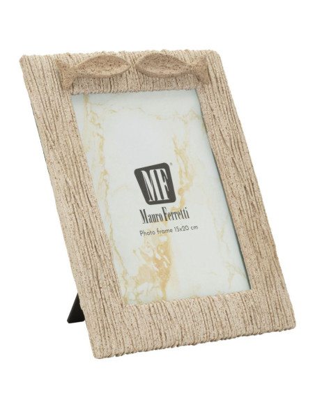 Cadre photo Bord de mer Poissons pour photo 15x20 cm Résine Beige Verre Sand 