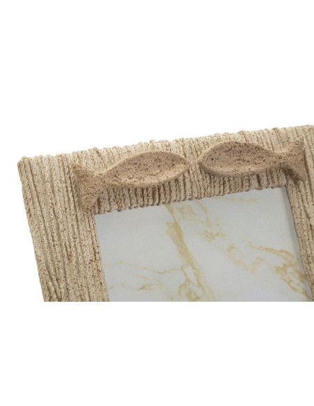 Cadre photo Bord de mer Poissons pour photo 15x20 cm Résine Beige Verre Sand 