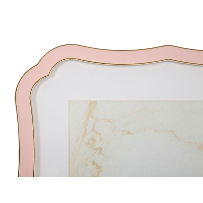 Grand Cadre photo moderne chic Volutes pour photo 20x25 cm Métal Rose Doré Verre Margot 