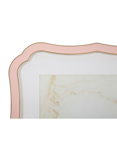 Grand Cadre photo moderne chic Volutes pour photo 20x25 cm Métal Rose Doré Verre Margot 