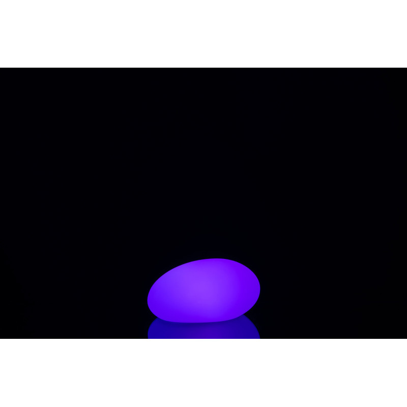 Lampe à poser Led 16 couleurs Ovale Rock 25 cm en Plastique Blanc - 16